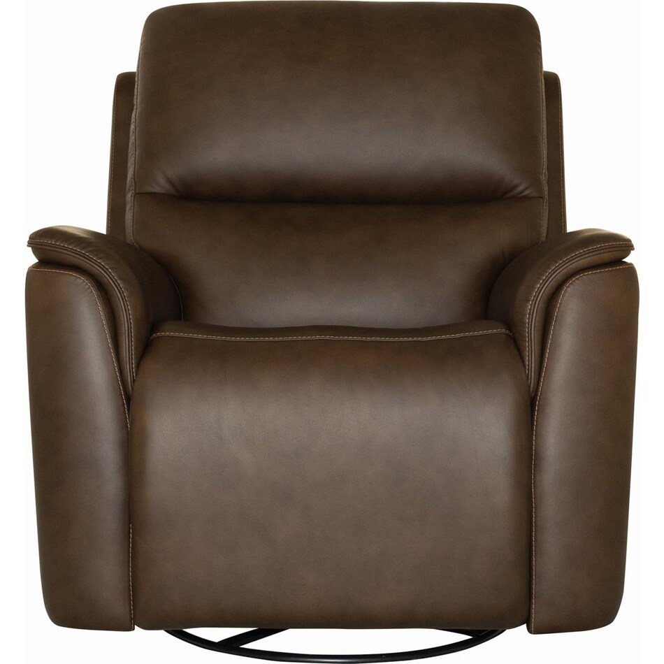 burnt umber leather recliner   