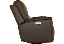 burnt umber leather recliner   