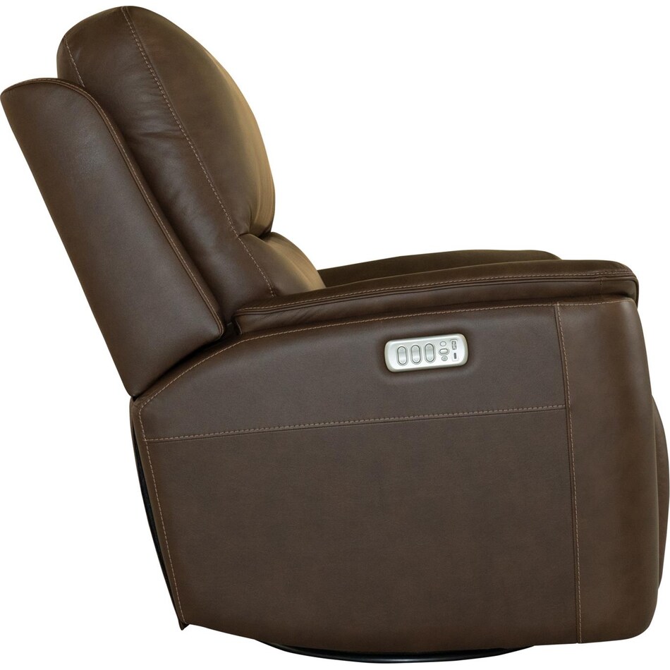 burnt umber leather recliner   