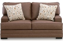 caramel fabric living room groups   