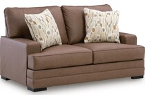 caramel fabric living room groups   