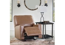 caramel fabric recliners   