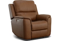 caramel leather recliner   