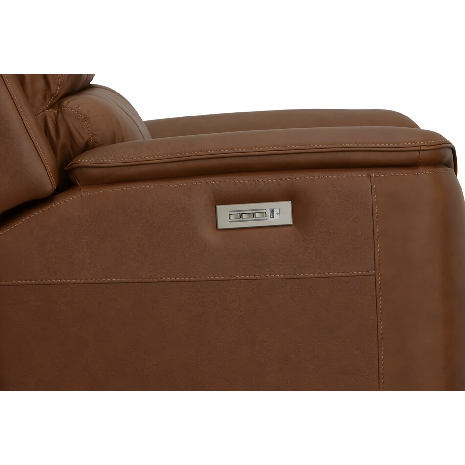 caramel leather recliner   
