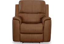 caramel leather recliner   