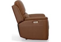 caramel leather recliner   