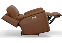 caramel leather recliner   