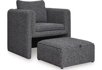 charcoal black occasional chairs   