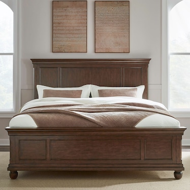 Rustic Traditions Panel Bed-Rustic Cherry