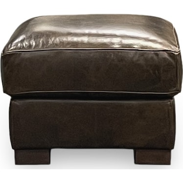 Italian Leather Ottoman