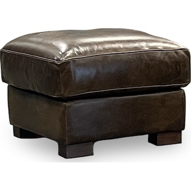 Italian Leather Ottoman
