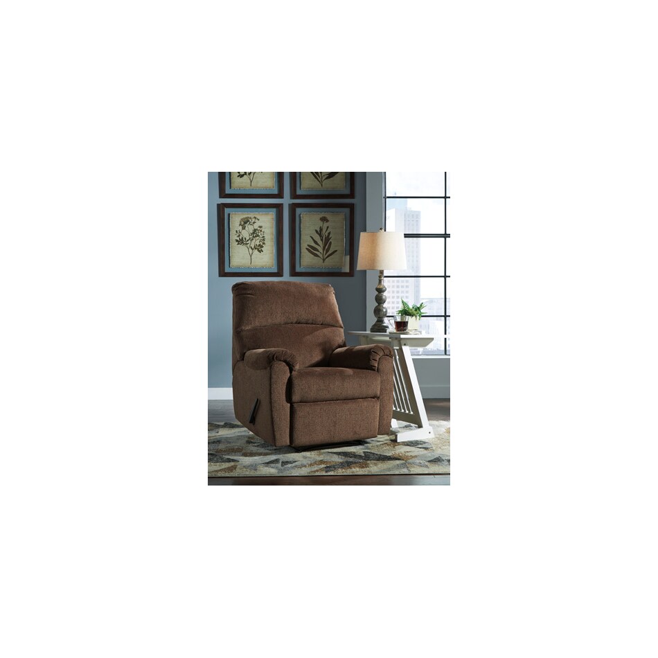 chocolate fabric recliners   