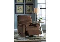 chocolate fabric recliners   
