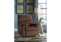 chocolate fabric recliners   
