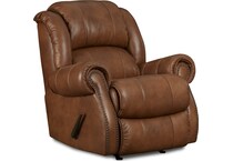 cognac leather recliner   