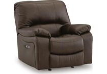 dark brown leather recliner   