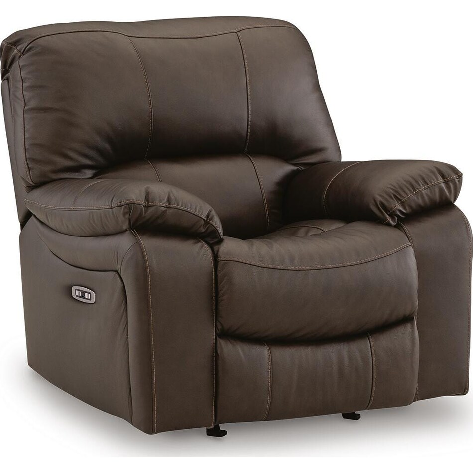 dark brown leather recliner   
