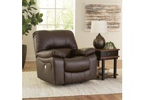 dark brown leather recliner   