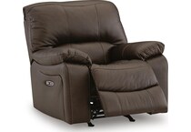dark brown leather recliner   