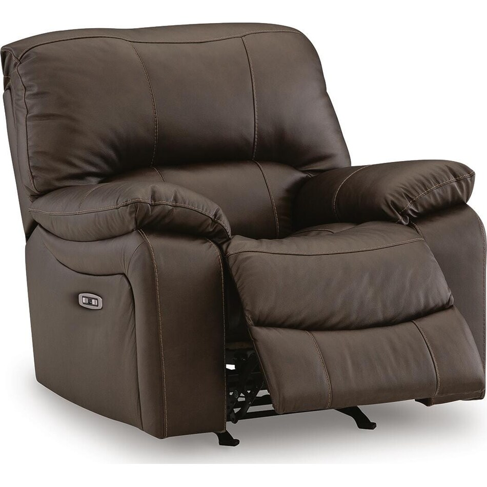 dark brown leather recliner   