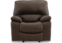 dark brown leather recliner   
