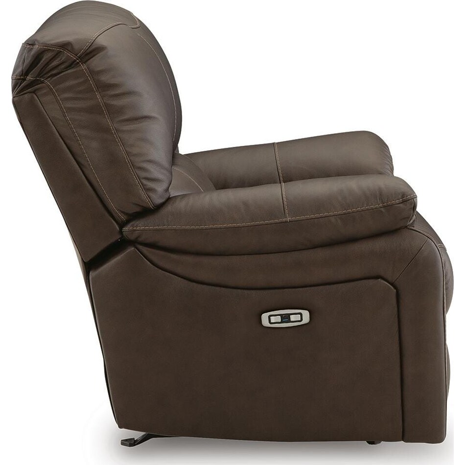 dark brown leather recliner   