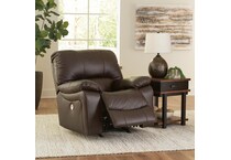 dark brown leather recliner   