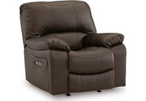 dark brown leather recliner   