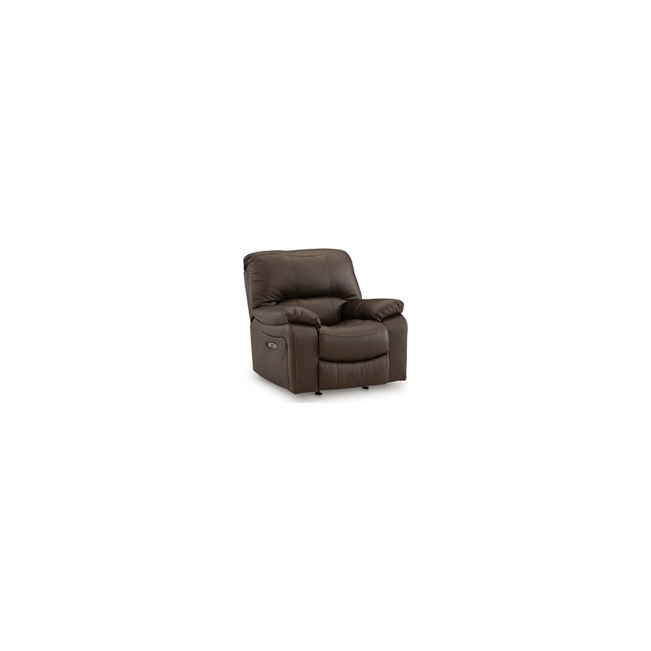 dark brown leather recliner   