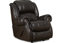 dark brown leather recliner   
