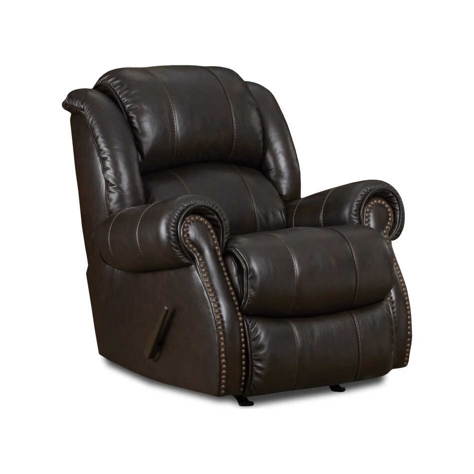 dark brown leather recliner   