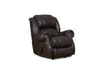 dark brown leather recliner   