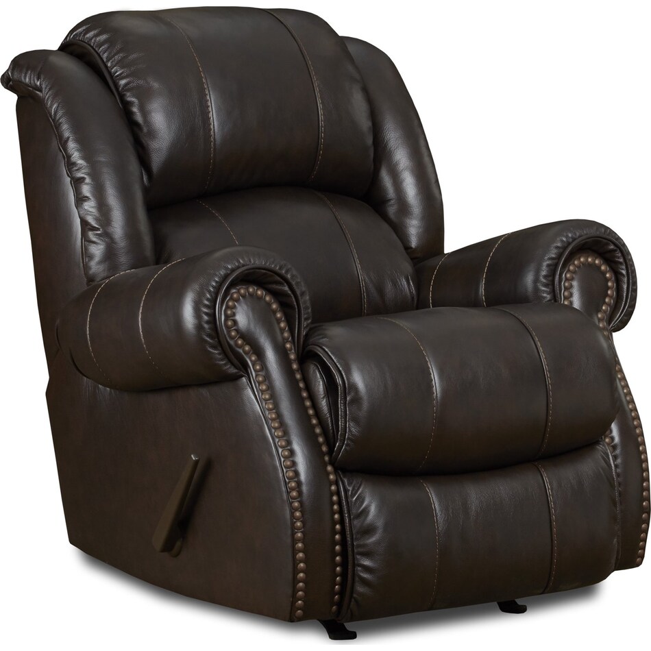 dark brown leather recliner   