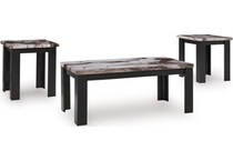 dark brown occasional tables   