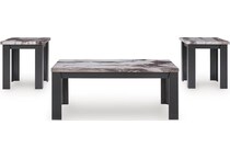 dark brown occasional tables   