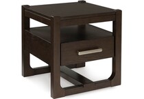 dark brown occasional tables   