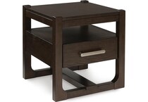 dark brown occasional tables   