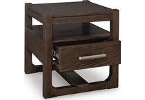dark brown occasional tables   