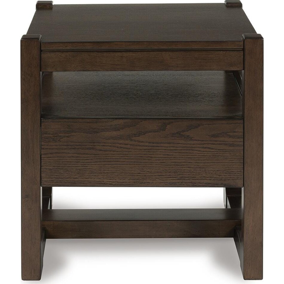 dark brown occasional tables   