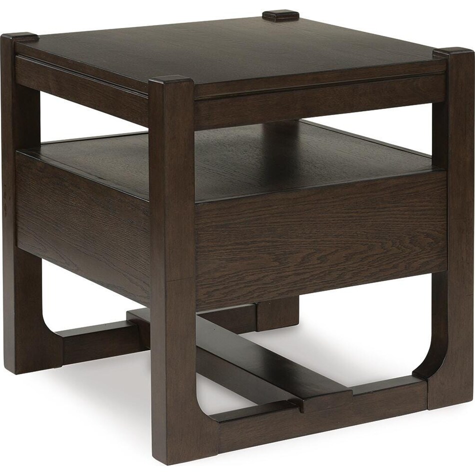 dark brown occasional tables   