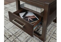 dark brown occasional tables   