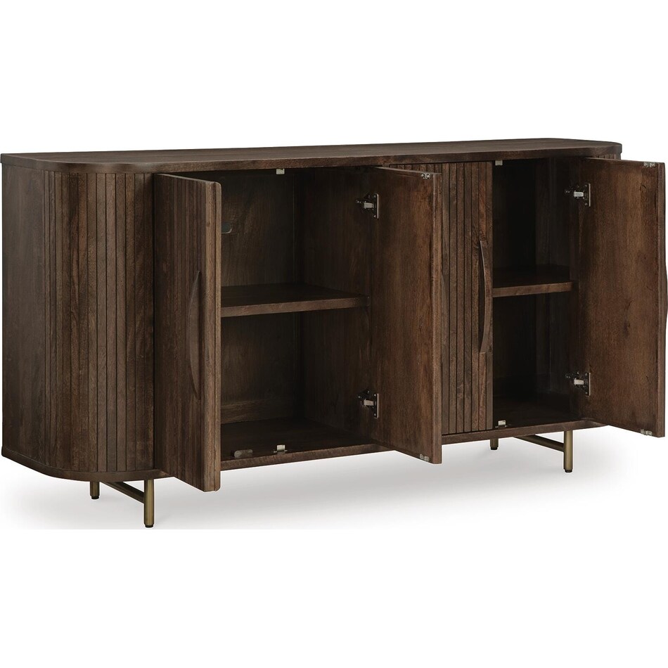 dark brown wall units   