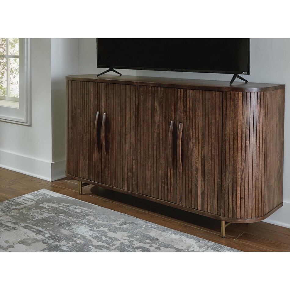 dark brown wall units   