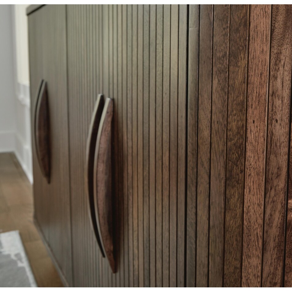 dark brown wall units   