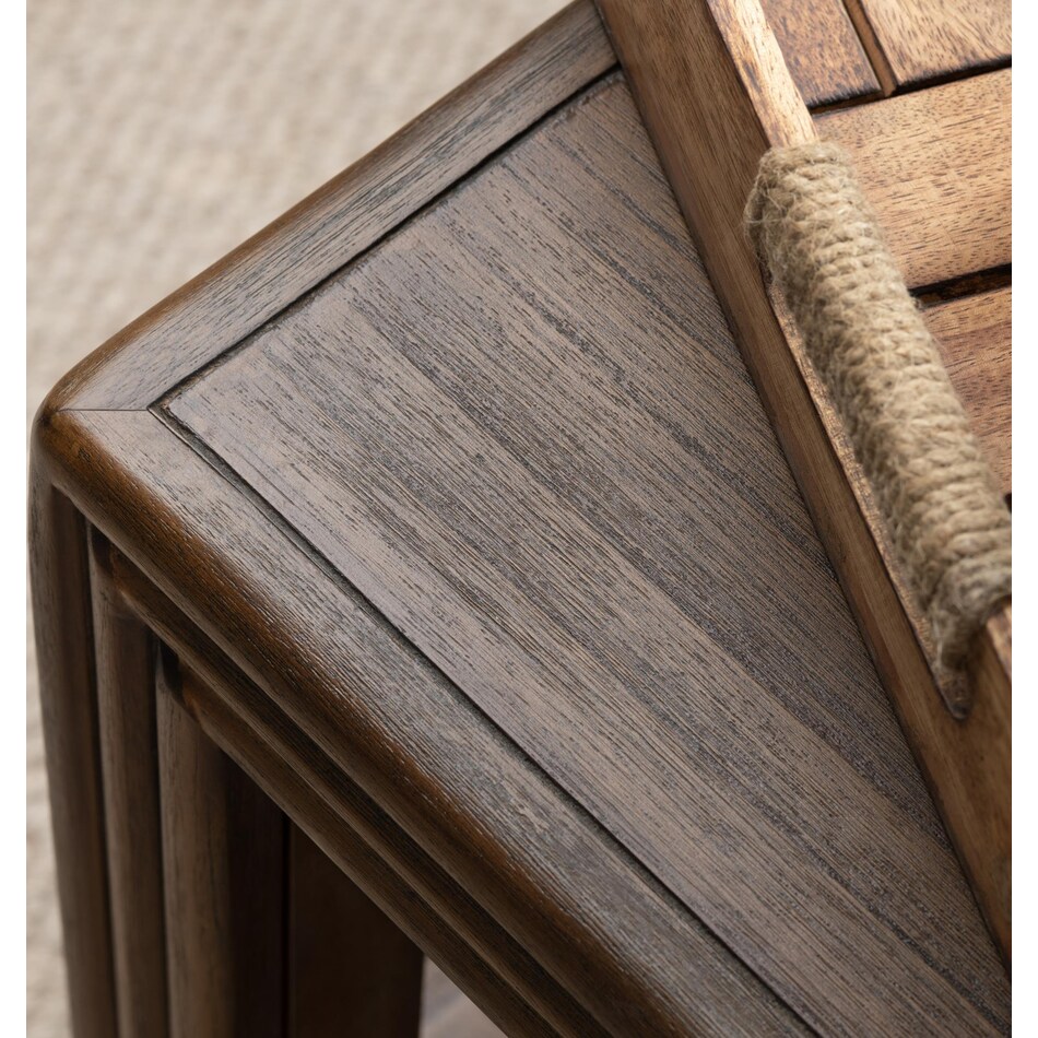 dark rich brown occasional tables   