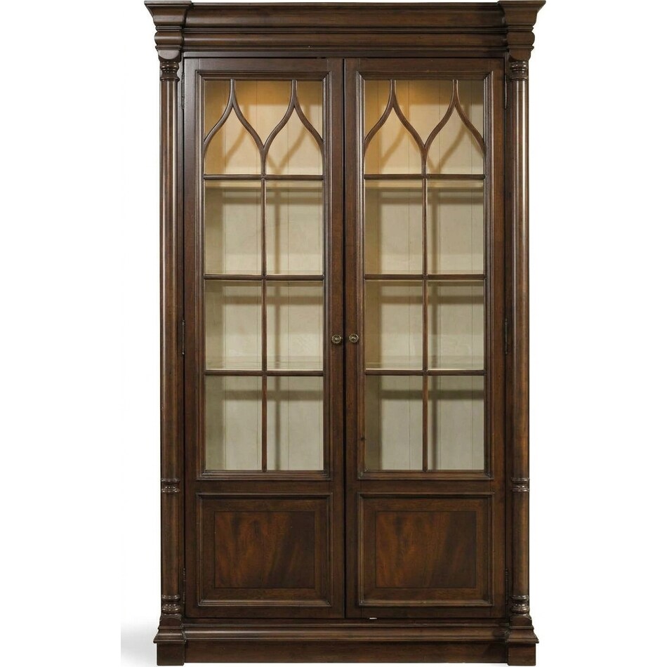 dark wood wall units   
