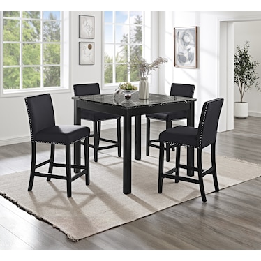 Lennon Counter Height Dining Table with 4 Chairs