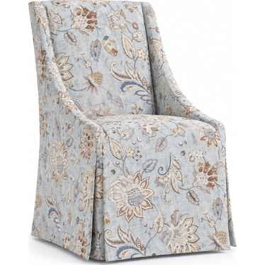 Slipcover Dining Arm Chair with Castors