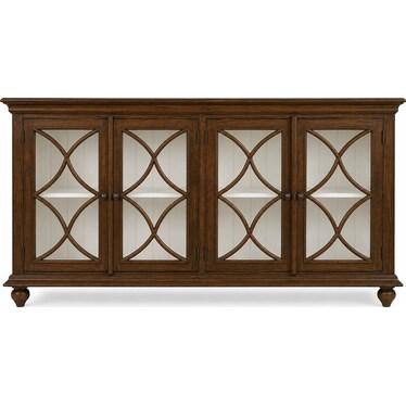 Hamilton 4 Door Buffet in Teak Brown w/ Putty Interior
