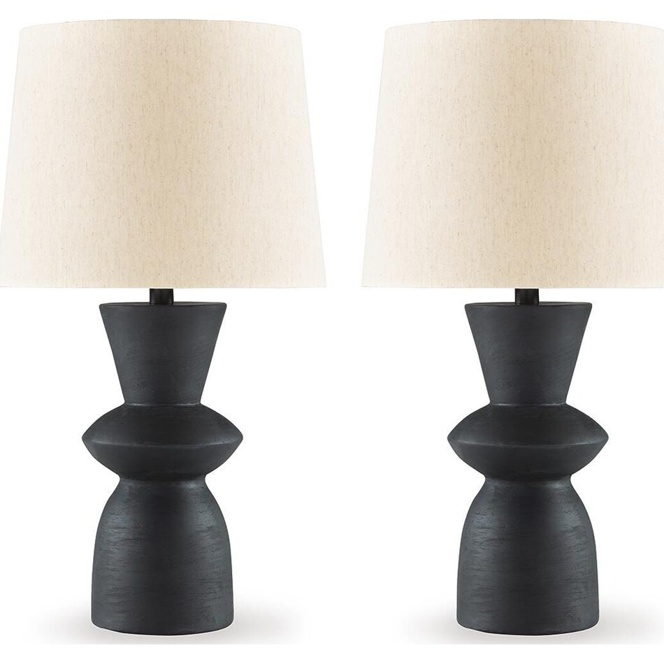 distressed black lamps   
